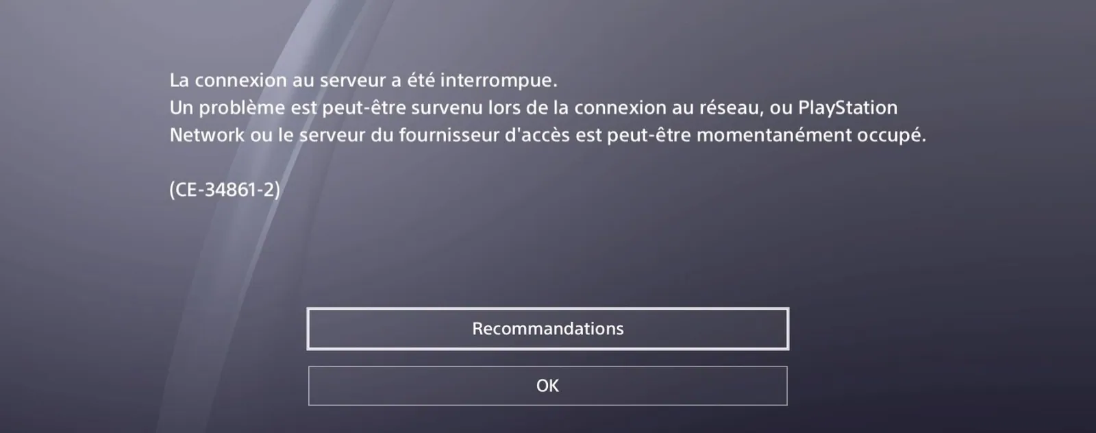 problème serveur