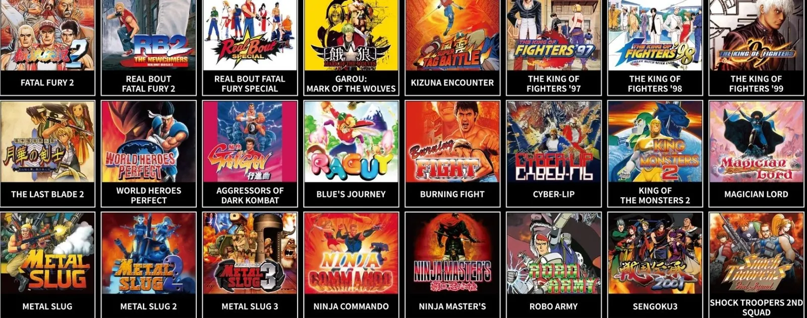jeux neo geo