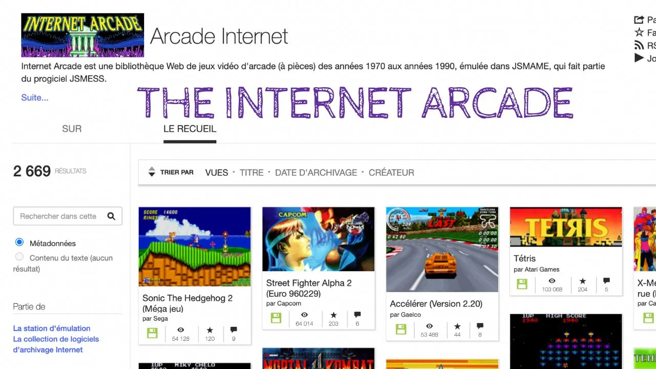 THE INTERNET ARCADE
