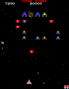 Capture d'écran de Galaga