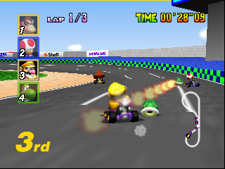 Capture d'écran de Mario Kart 64