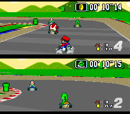 Capture d'écran de Super Mario Kart